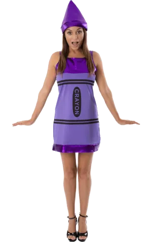 Womens Purple Crayon Costume