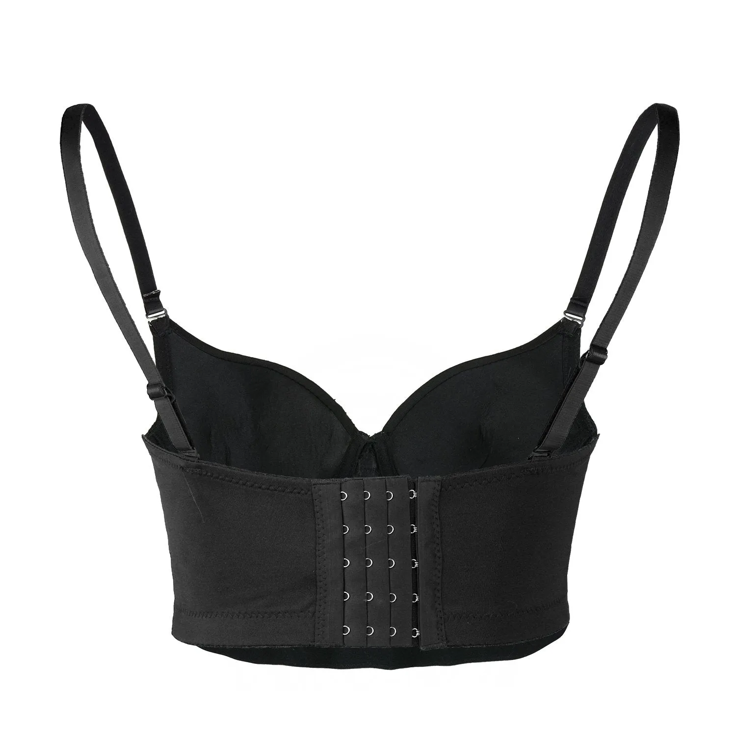 Women's Rhinestone Diamond Push up Bustier Crop Top Sexy Punk Corset Bra Red