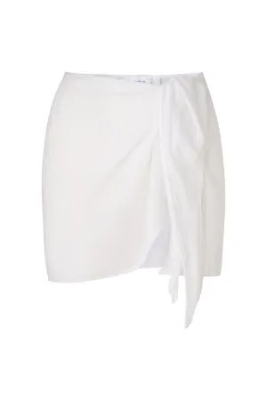 Wrap Mini Skirt in Sheer Yoryu Crinkle